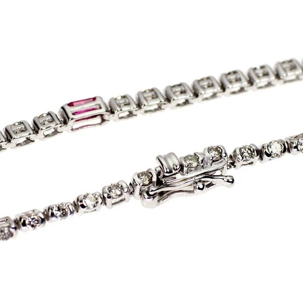K18WG RUBY DIAMOND BRACELET - 3