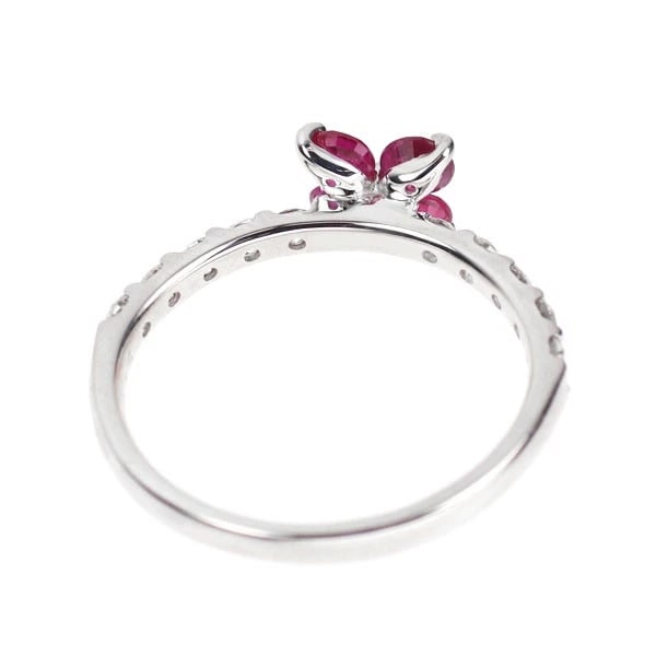 K18WG RUBY DIAMOND RING - 2