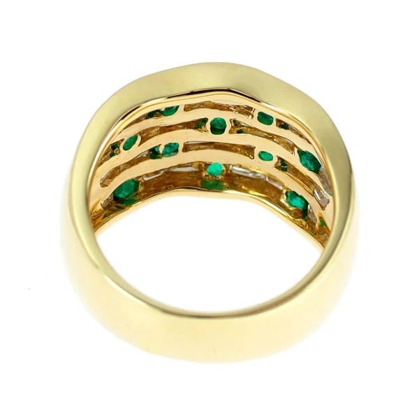 K18YG EMERALD DIAMOND RING - 3