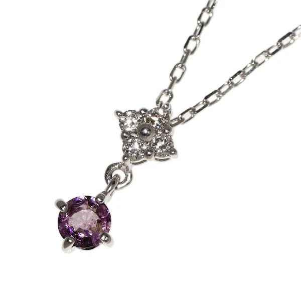 K18WG ALEXANDRITE DIAMOND PENDANT NECKLACE: K18WG Alexandrite Diamond Pendant Necklace Brand: None Type/Style: pendant necklace Material: K18WG Main Stone alexandrite Color: WG Size: Necklace: Chain Length 40 Width/Thickness4.5 Accessories: