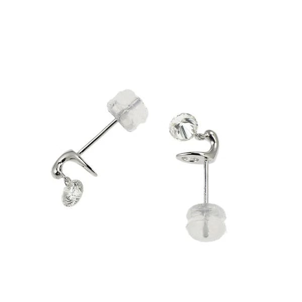 K18WG DIAMOND EARRING - 2