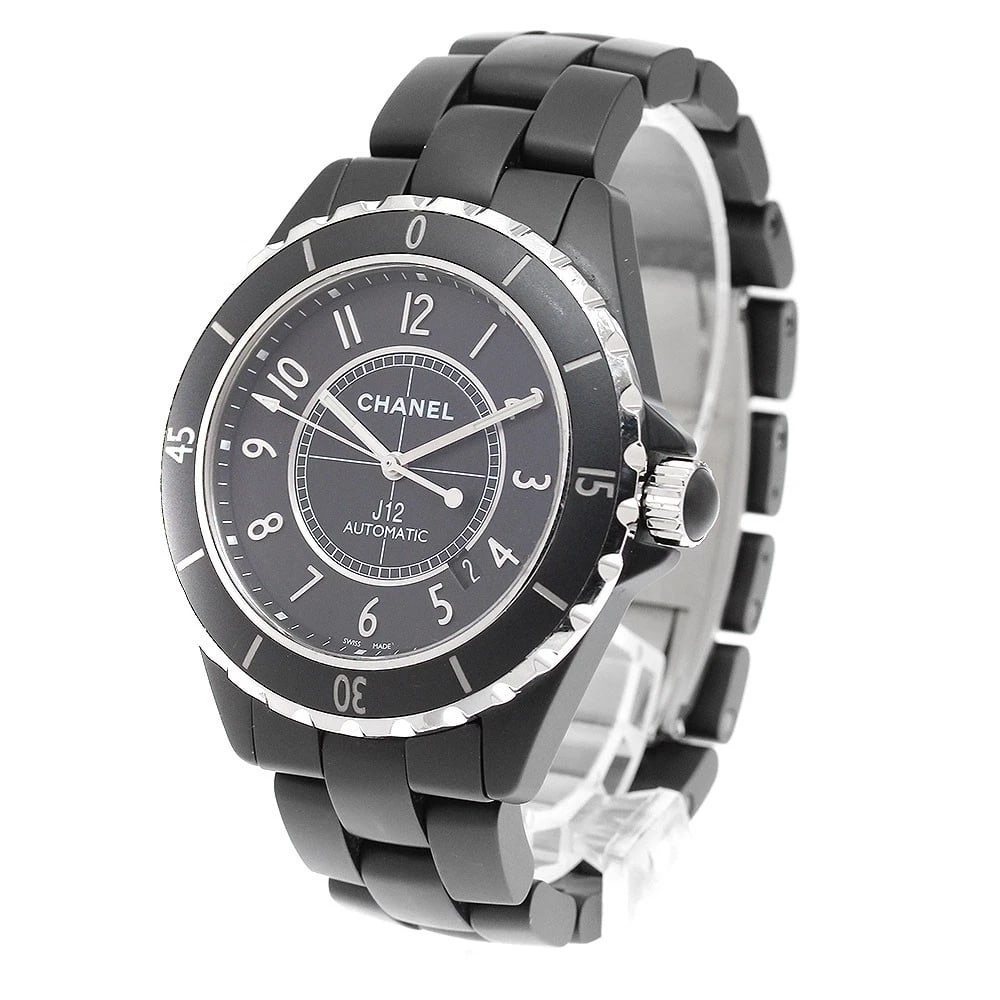 CHANEL MATTE BLACK CERAMIC AUTOMATIC WATCH: CHANEL Matte Black Ceramic Automatic Watch Brand: CHANEL Type/Style: Wristwatch Material: Band Material Ceramic / Stainless Steel, Case Material Ceramic / Stainless Steel Color: Band Color Black / Sil