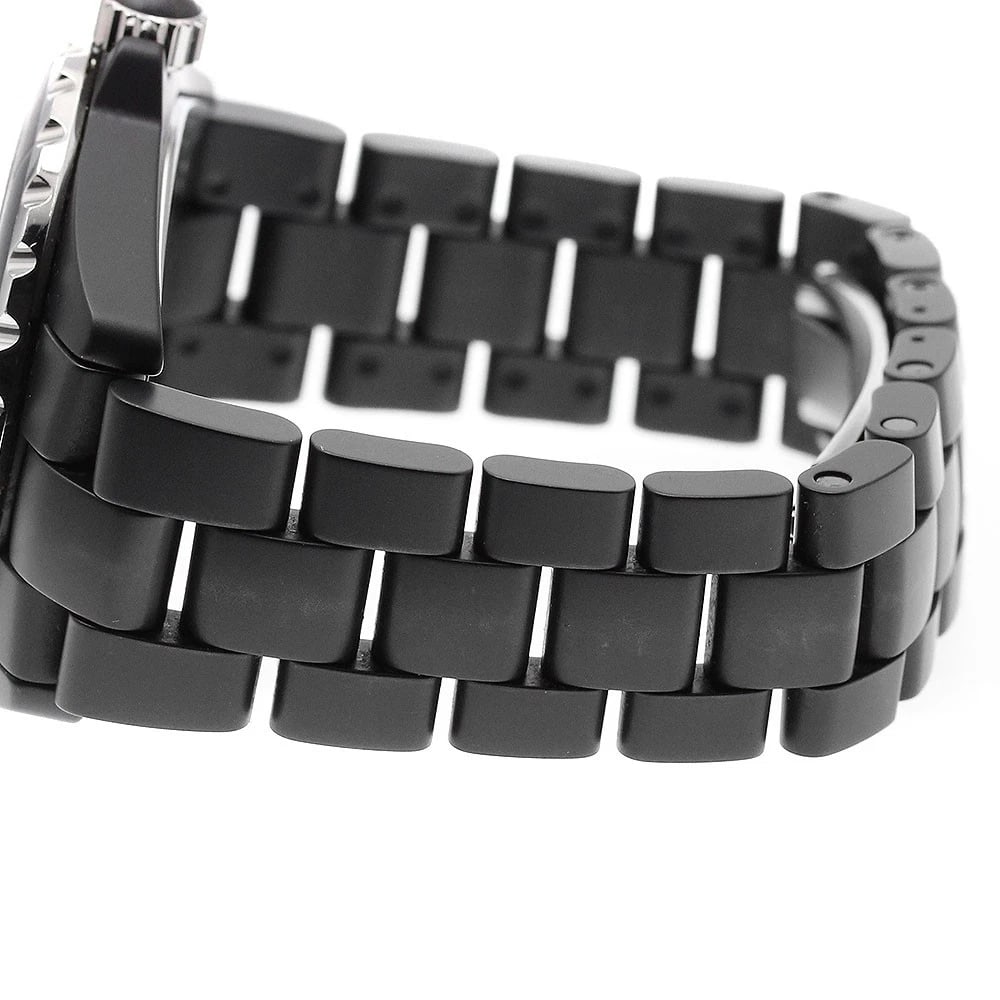 CHANEL MATTE BLACK CERAMIC AUTOMATIC WATCH - 2