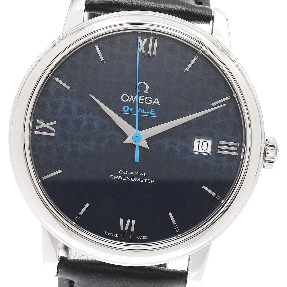 OMEGA DE VILLE PRESTIGE ORBIS AUTOMATIC WATCH: OMEGA De Ville Prestige Orbis Automatic Watch Brand: OMEGA Type/Style: Wristwatch Material: Band Material leather, Case Material Stainless Steel Color: Band Color black, Case Color Silver, Dial Color
