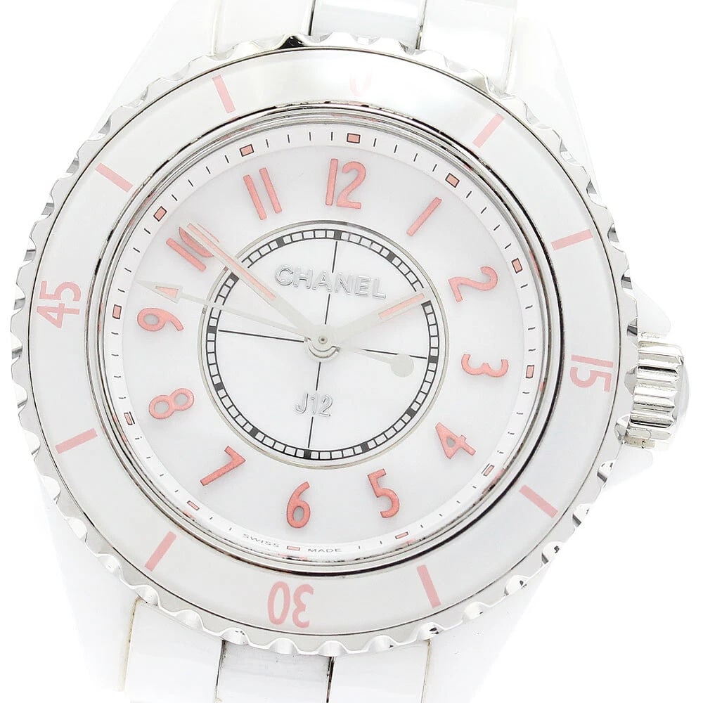 CHANEL PINK BLUSH WORLD LIMITED QUARTZ WATCH: CHANEL Pink Blush World Limited Quartz Watch Brand: CHANEL Type/Style: Wristwatch Material: Band Material Stainless Steel / ceramic, Case Material Stainless Steel / ceramic Color: Band Color White / S