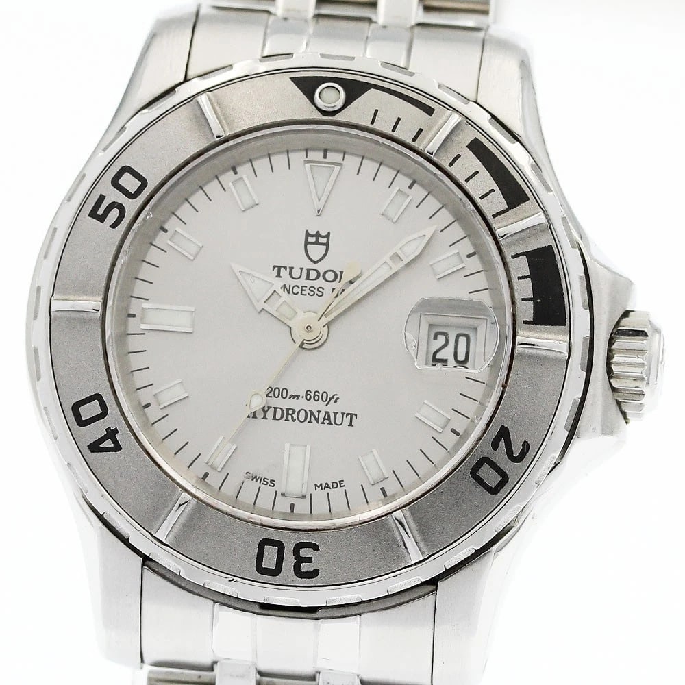 TUDOR PRINCESS HYDRO NOTE SILVER DIAL WATCH: TUDOR Princess Hydro Note Silver Dial Watch Brand: TUDOR Type/Style: Wristwatch Material: Band Material Stainless Steel, Case Material Stainless Steel Color: Band Color Silver, Case Color Silver, Dial
