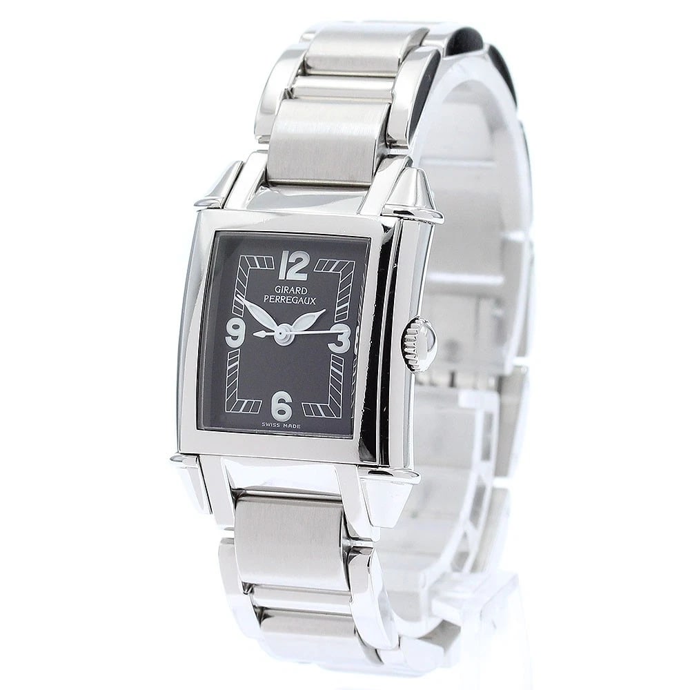 GIRARD PERREGAUX BLACK DIAL HAND WINDING WATCH: GIRARD PERREGAUX Black Dial Hand Winding Watch Brand: GIRARD PERREGAUX Type/Style: Wristwatch Material: Band Material Stainless Steel, Case Material Stainless Steel Color: Band Color Silver, Case Colo