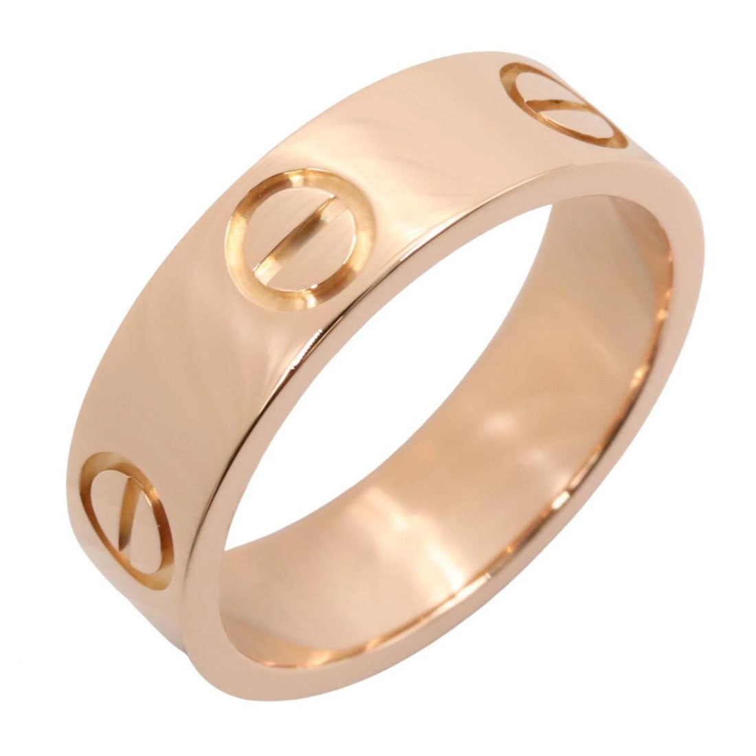 CARTIER LOVE RING 18KPG PINK ROSE GOLD: CARTIER Love Ring 18KPG Pink Rose Gold Brand: CARTIER Type/Style: Ring Material: K18PG?Rose Gold? Color: Gold Size: 5.25 US Accessories: None Accessories Notice: When purchasing pre-owned