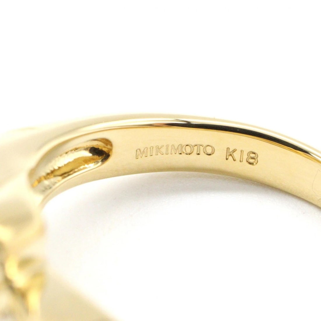 MIKIMOTO DIAMOND RING 18KYG - 4