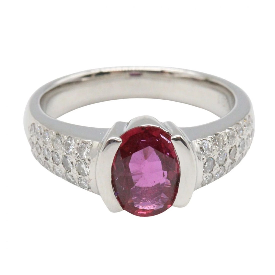 JEWELRY RUBY DIAMOND RING PT900 - 2