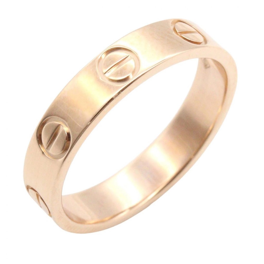 CARTIER MINI LOVE RING 18KPG PINK ROSE GOLD: CARTIER Mini Love Ring 18KPG Pink Rose Gold Brand: CARTIER Type/Style: Ring Material: K18PG?Rose Gold? Color: Gold Size: 4.25 US Accessories: None Accessories Notice: When purchasing pre-owned goods,