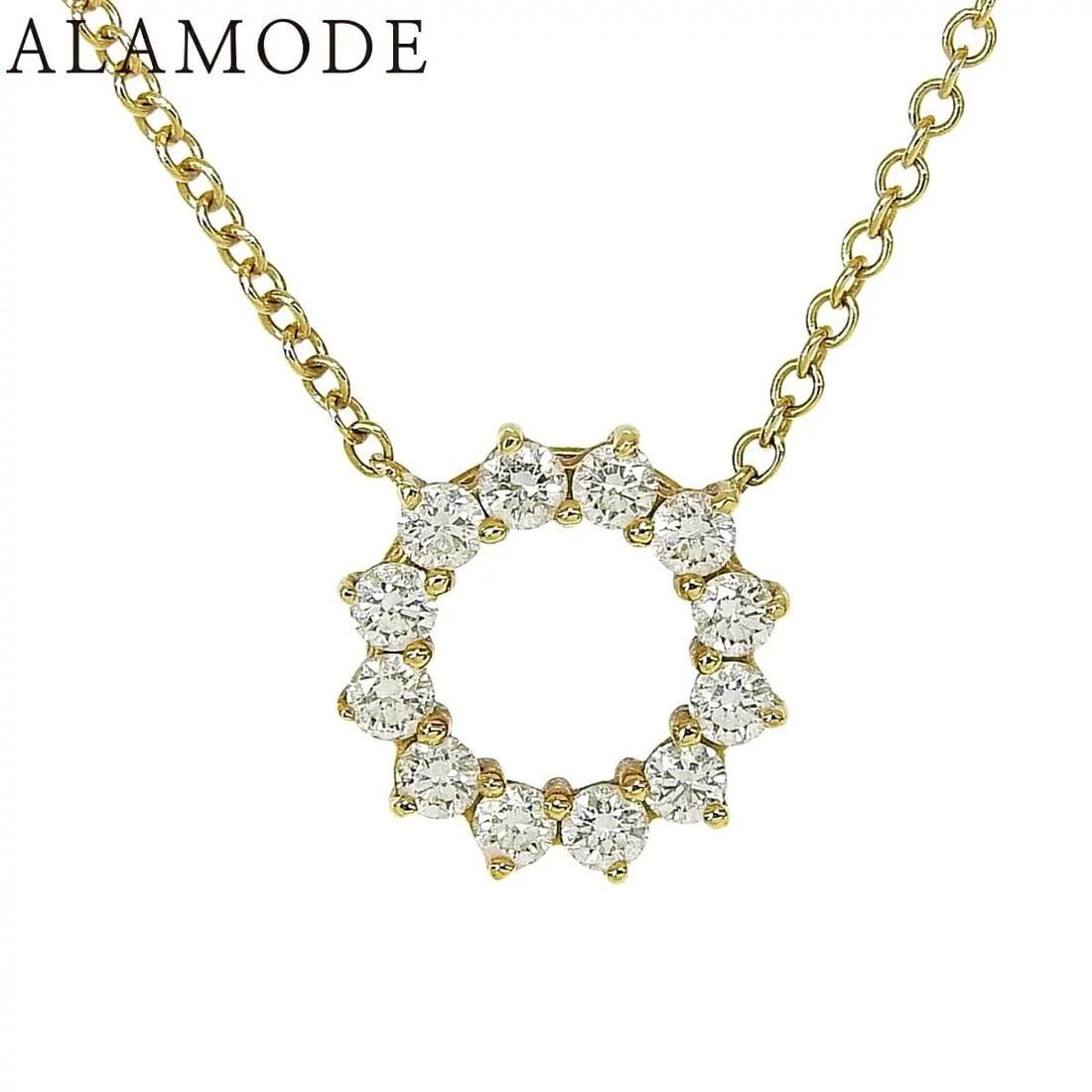 TIFFANY & CO. OPEN CIRCLE DIAMOND PENDANT NECKLACE 18K YELLOW GOLD: Tiffany & Co. Open Circle Diamond Pendant Necklace 18K Yellow Gold Brand: Tiffany & Co. Type/Style: Necklace Material: 18K Yellow Gold (K18YG) Main Stone Natural Color: Yellow Gold Size: Pendant Size: