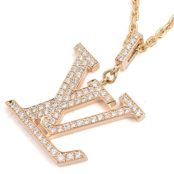 LOUIS VUITTON LV GM DIAMOND NECKLACE 18K YELLOW GOLD (1 of 4)
