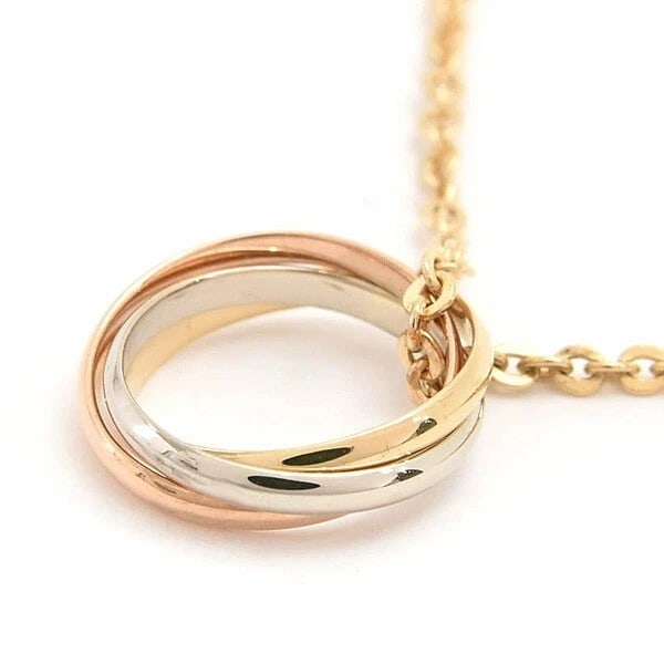 CARTIER TRINITY NECKLACE 18K TRI GOLD PENDANT (1 of 5)
