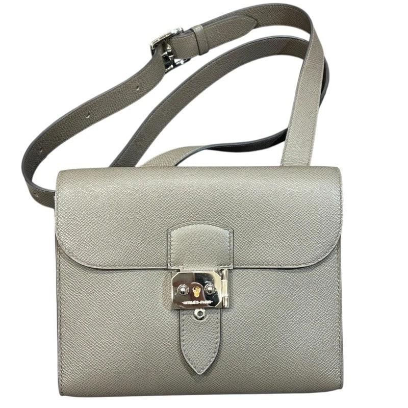 HERMES SAC ADEPESH 21 SHOULDER BAG: HERMES Sac Adepesh 21 Shoulder Bag Brand: HERMES Type/Style: Shoulder Bag Material: Epsom Color: Grey SVHardware Size: W8.3 x H6.7 x D1.6inch Accessories: None Accessories Notice: When pur