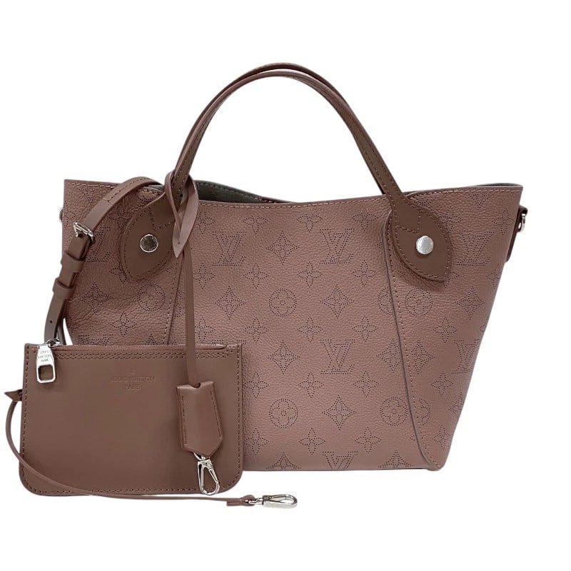 LOUIS VUITTON HINA PM HANDBAG: LOUIS VUITTON Hina PM Handbag Brand: LOUIS VUITTON Type/Style: Handbag Material: Monogram Mahina Leather Color: Magnolia Size: W9.1 x H7.9 x D5.1inch Accessories: None Accessories Notice: