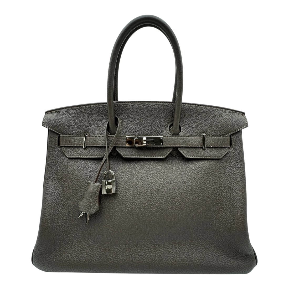 HERMES BIRKIN 35 HANDBAG: HERMES Birkin 35 Handbag Brand: HERMES Type/Style: Handbag Material: Togo Color: SilverHardware Size: W13.8 x H9.8 x D7.5inch Accessories: None Accessories Notice: When purchasing pre-owne