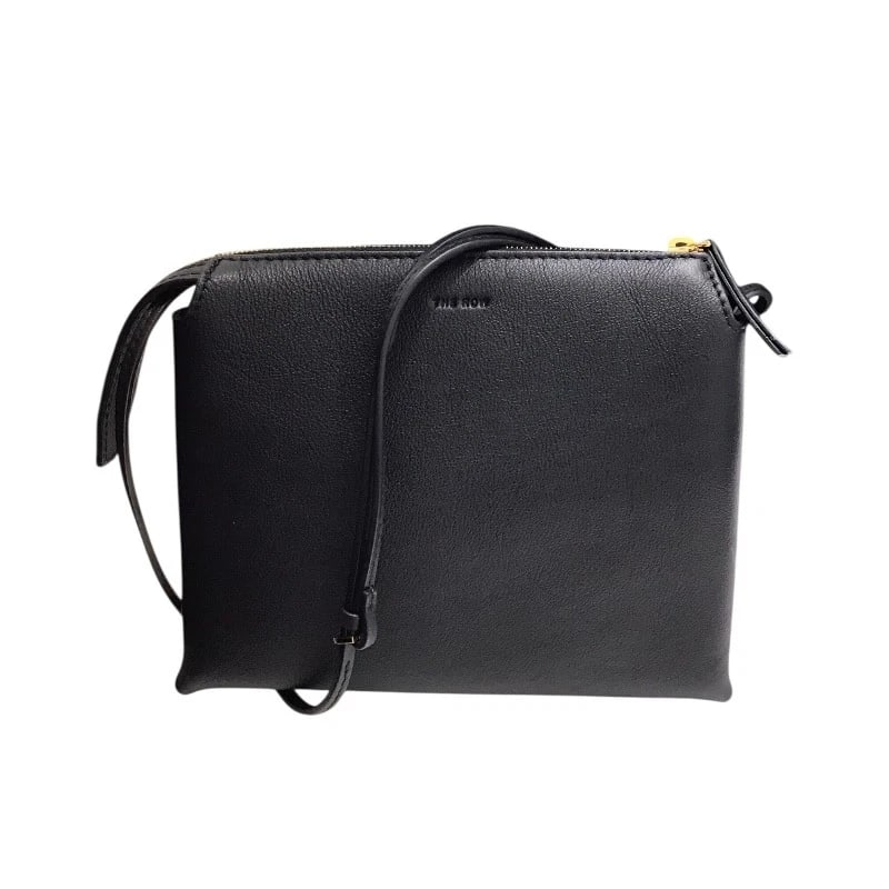 THE ROW MINI TWIN SHOULDER BAG SHOULDER BAG: The Row Mini Twin Shoulder Bag Shoulder Bag Brand: The Row Type/Style: Shoulder Bag Material: leather Color: black Size: W7.5 x H5.9 x D1.2inch Accessories: None Accessories Notice: When purchasing