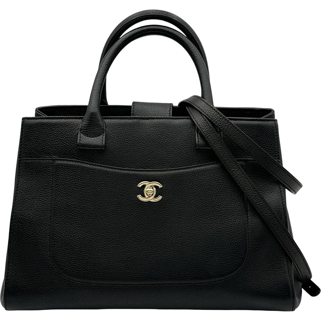 CHANEL NEO EXECUTIVE TOTE TOTE BAG: CHANEL Neo Executive Tote Tote Bag Brand: CHANEL Type/Style: Tote Bag Material: caviar Color: Black Gold Hardware Size: W12.8 x H9.1 x D3.5inch Accessories: None Accessories Notice: When p