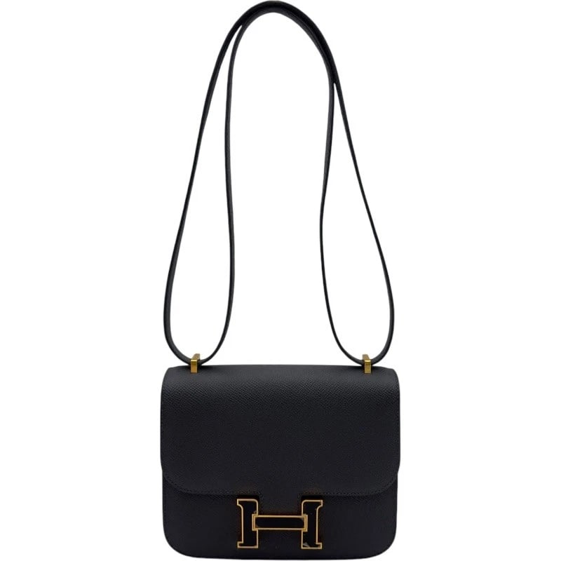 HERMES CONSTANCE MINI SHOULDER BAG: HERMES Constance mini Shoulder Bag Brand: HERMES Type/Style: Shoulder Bag Material: Epsom Color: Grimist GoldHardware Size: W7.1 x H5.5 x D2.0inch Accessories: None Accessories Notice: Whe