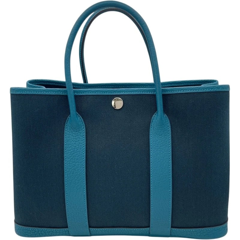 HERMES GARDEN PARTY TPM TOTE BAG: HERMES Garden party TPM Tote Bag Brand: HERMES Type/Style: Tote Bag Material: Towar Color: Blue SVHardware Size: W11.8 x H8.3 x D5.1inch Accessories: None Accessories Notice: When purchasi