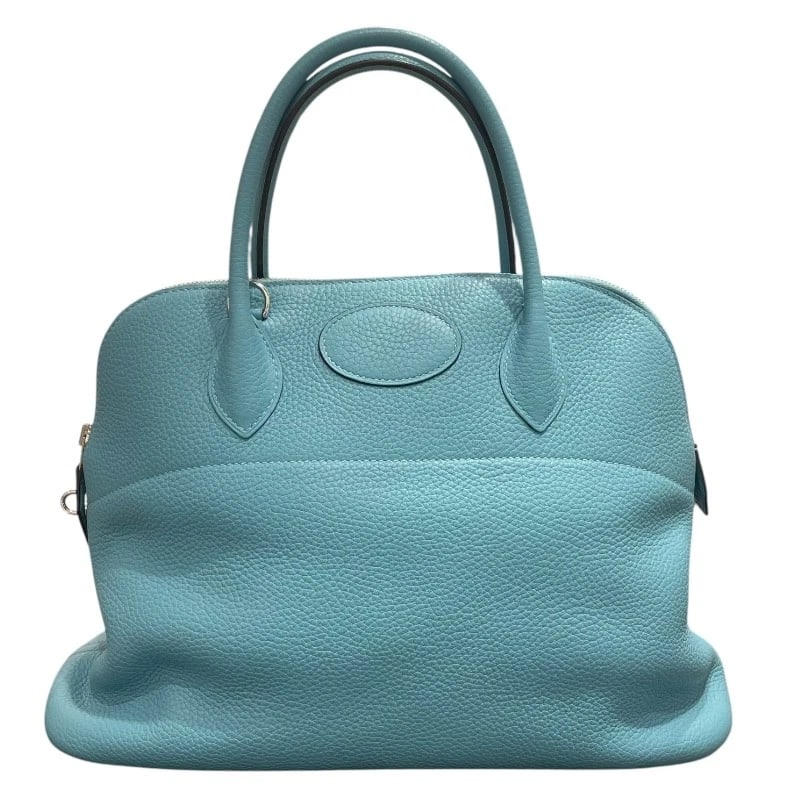 HERMES BORED 35 HANDBAG: HERMES Bored 35 Handbag Brand: HERMES Type/Style: Handbag Material: Exterior Material Taurillon Clemence Color: Blue Atoll SilverHardware Size: W13.8 x H11.0 x D5.9inch Accessories: None A