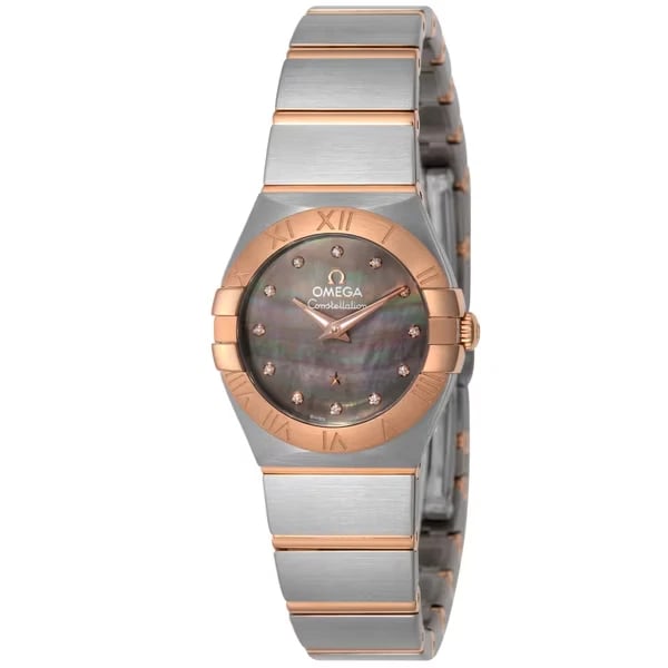 OMEGA CONSTELLATION METAL BELT WATCH: OMEGA Constellation Metal Belt Watch Brand: OMEGA Type/Style: Wristwatch Material: Material (Main) Stainless Steel, Red Gold Color: Case Color Color Gray Size: Case Size 24.0mm Accessories: None <