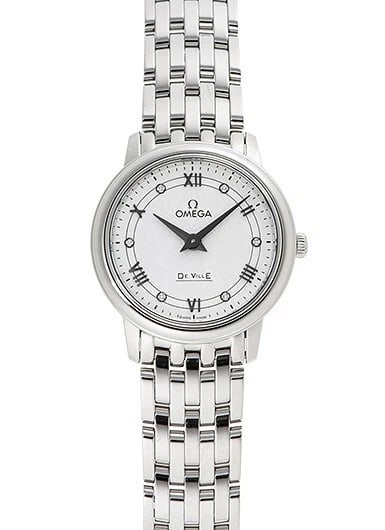 OMEGA DE VILLE PRESTIGE SILVER WATCH: Omega De Ville Prestige Silver Watch Brand: OMEGA Type/Style: Wristwatch Material: SS Color: Case Color Silver Size: Case diameter 27.4mm Accessories: None Accessories Notice: When purchasing