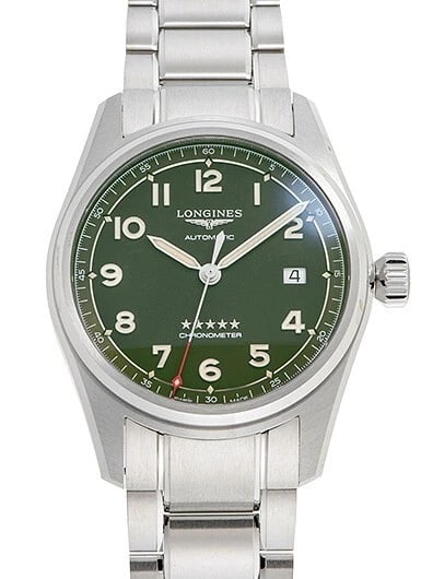 LONGINES SPIRIT GREEN WATCH: Longines Spirit Green Watch Brand: Longines Type/Style: Wristwatch Material: SS Color: Case Color Dial Color: Green Size: Case diameter: 40mm Accessories: None Accessories Notice: When purchasing