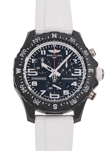 BREITLING ENDURANCE PRO BLACK WATCH: Breitling Endurance Pro Black Watch Brand: Breitling Type/Style: Wristwatch Material: Band: Rubber Color: Case Color Color: Black Size: Case Diameter: 38mm Accessories: None Accessories Notice: When