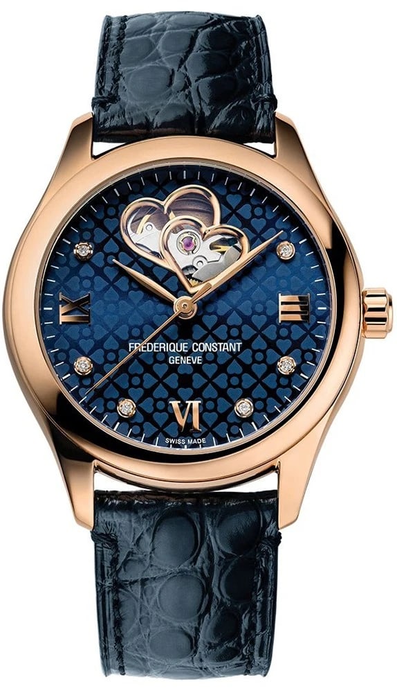 FREDERIQUE CONSTANT AUTOMATIC DOUBLE HEART BEAT WATCH: Frederique Constant Automatic Double Heart Beat Watch Brand: Frederique Constant Type/Style: Wristwatch Material: Case Material: Gold-Plated/Stainless Steel Color: Case Color Dial Color: Blue Size: