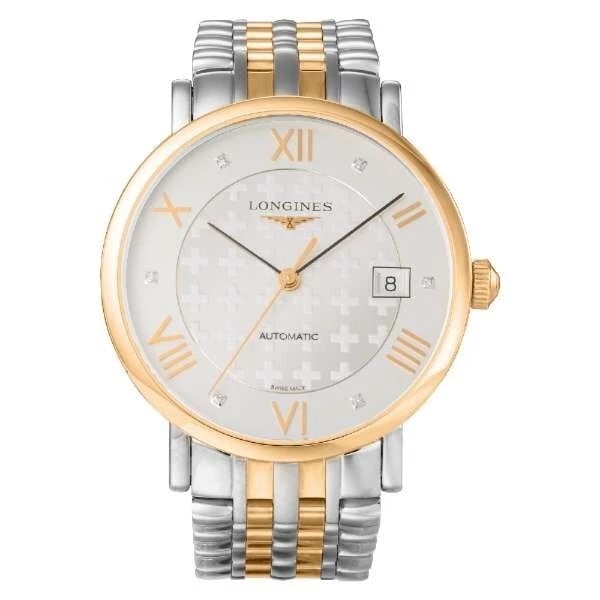 LONGINES ELEGANT SWISS EDITION SILVER WATCH: Longines Elegant Swiss Edition Silver Watch Brand: Longines Type/Style: Wristwatch Material: Case: Stainless steel/Stainless steel (Yellow gold PVD) Color: Case Color Silver Size: [Case size] 37mm x 3