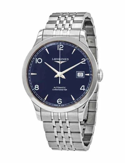 LONGINES RCORD WATCH: Longines Rcord Watch Brand: Longines Type/Style: Wristwatch Material: Case Material Stainless steel Belt Material Stainless steel Color: Case Color Dial Color Blue Size: Case Diameter 38.5 mm Acce