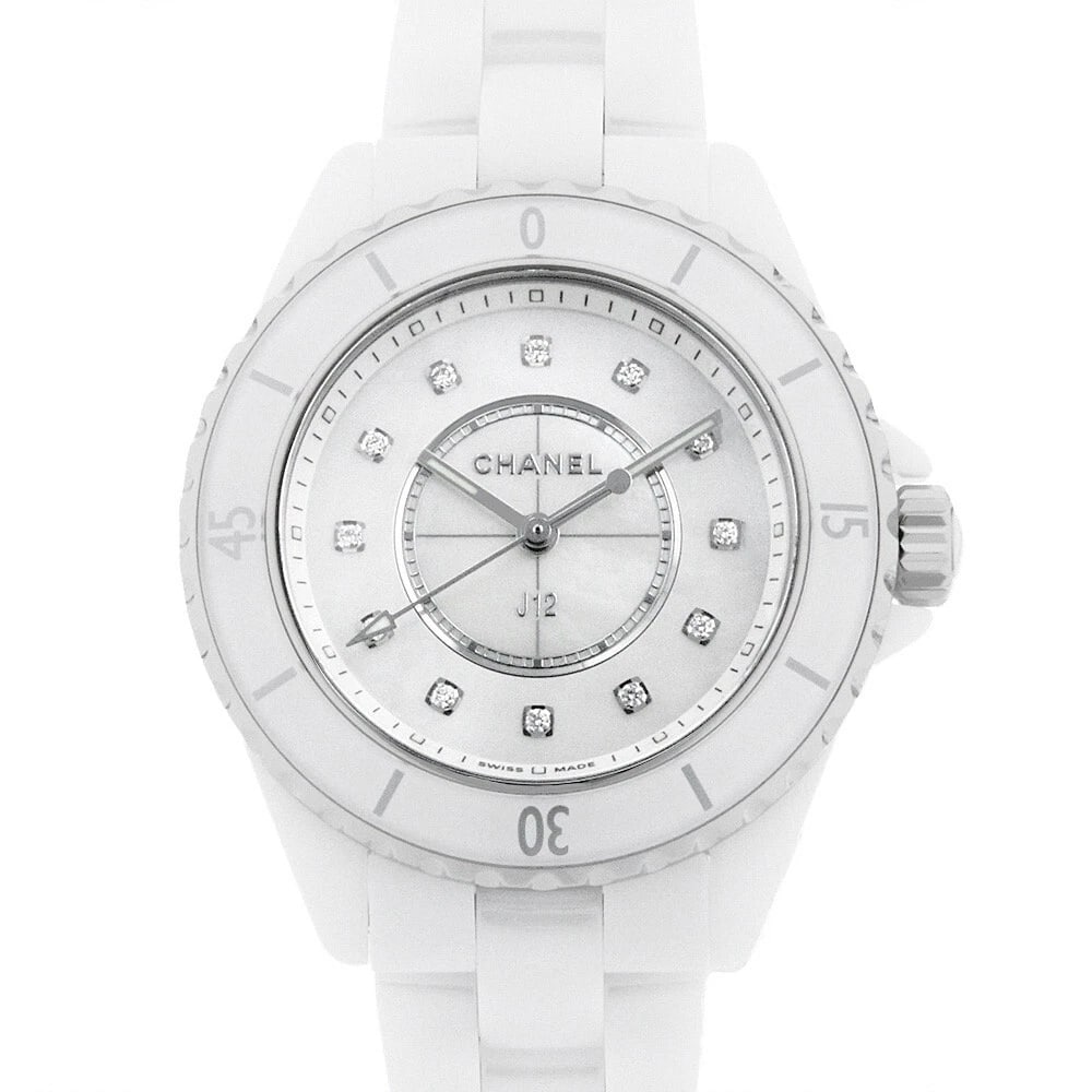 CHANEL J12 WATCH SHIP BY DHL WATCH: Chanel J12 Watch Ship by DHL Watch Brand: Longines Type/Style: Wristwatch Material: Material (Case Body) Ceramic Color: Case Color Dial Color White Shell/MOP Size: Size (case width) 33mm Size (case th