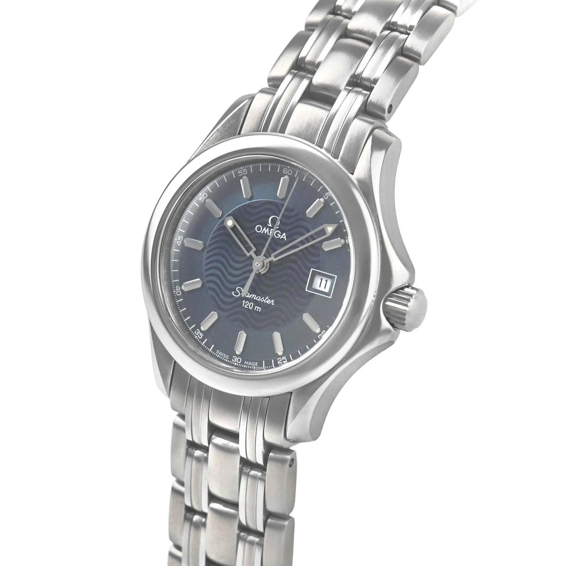 OMEGA SEAMASTER WATCH: OMEGA Seamaster Watch Brand: OMEGA Type/Style: Wristwatch Material: Case Material stainless Color: Dial Color blue Size: Case Size Case Size: 26.8mm Accessories: None Accessories Notice: W