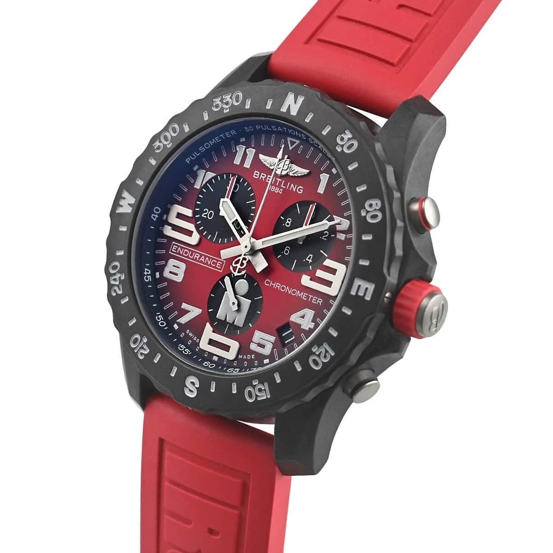 BREITLING ENDURANCE PRO WATCH: BREITLING Endurance Pro Watch Brand: BREITLING Type/Style: Wristwatch Material: Case Material Brightlight Color: Dial Color Red/Black Size: Case Size Case Size: 44.0mm Accessories: None Accessories