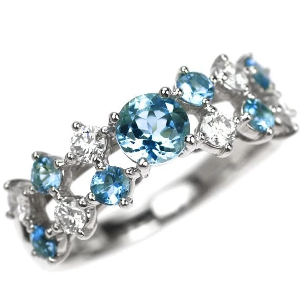 PT900 AQUAMARINE DIAMOND RING: Pt900 aquamarine diamond ring Brand: None Type/Style: rings Material: Pt900 Main Stone Aquamarine Color: PT Size: 6 US Accessories: None Accessories Notice: When purchasing pre-owned goods, please