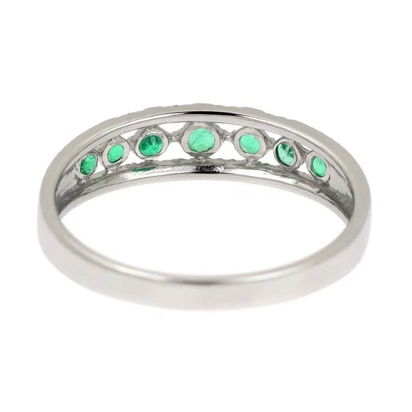 PT900 EMERALD DIAMOND RING - 2