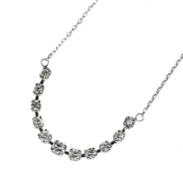 K18WG DIAMOND PENDANT NECKLACE: K18WG DIAMOND PENDANT NECKLACE Brand: None Type/Style: pendant necklace Material: K18WG Color: WG Size: Necklace: Chain Length 42 Width/Thickness35.0 Accessories: None Accessories Notice: When