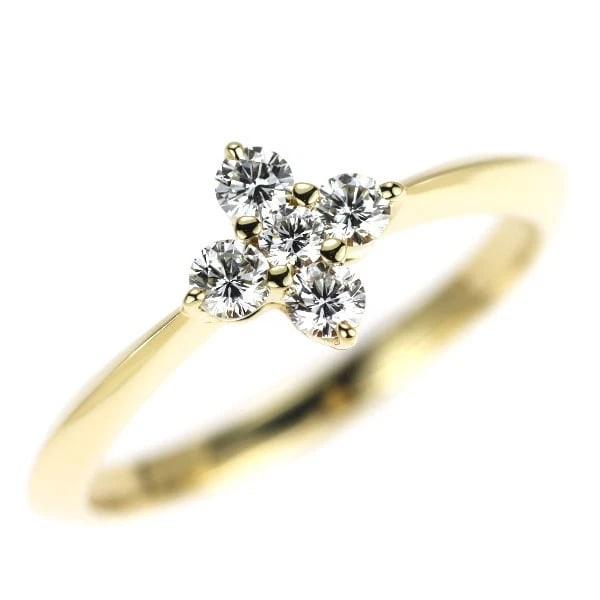 MIKIMOTO K18YG DIAMOND RING: Mikimoto K18YG diamond ring Brand: Mikimoto Type/Style: rings Material: K18YG Color: YG Size: 5.5 - 5.75 US Accessories: None Accessories Notice: When purchasing pre-owned goods, please refer to the