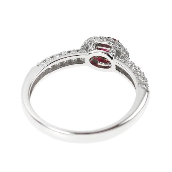PT950/K18PG RUBY DIAMOND RING - 2