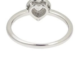 PT950 HEART SHAPE DIAMOND RING - 2