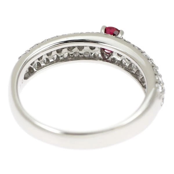 PT900 RUBY DIAMOND RING - 3