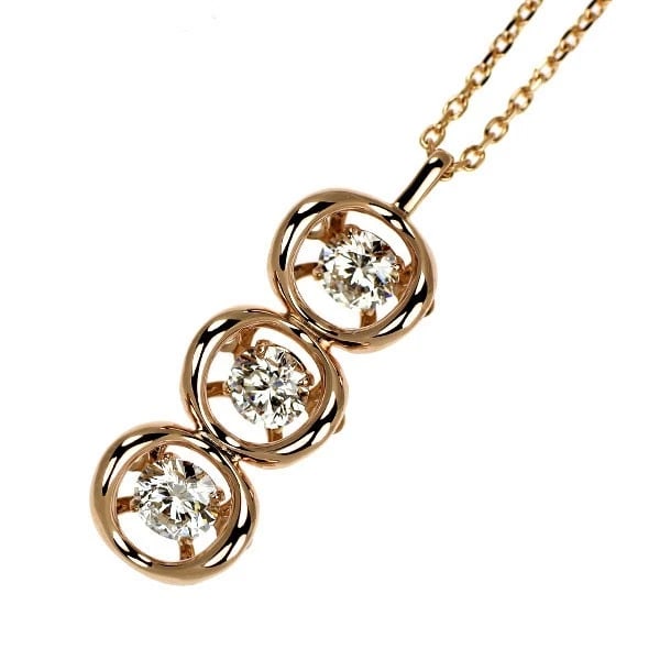 K18PG DIAMOND PENDANT NECKLACE: K18PG Diamond Pendant Necklace Brand: None Type/Style: pendant necklace Material: K18PG Color: PG Size: Necklace: Chain Length ?45 Width/Thickness7.4 Accessories: None Accessories Notice: When