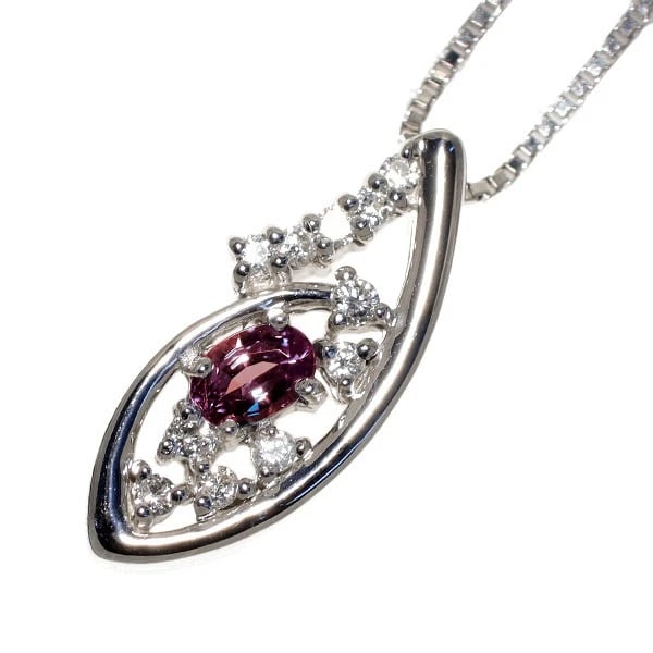 K18WG ALEXANDRITE DIAMOND PENDANT NECKLACE: K18WG Alexandrite Diamond Pendant Necklace Brand: None Type/Style: pendant necklace Material: K18WG Main Stone alexandrite Color: WG Size: Necklace: Chain Length ?45 Width/Thickness7.5 Accessories