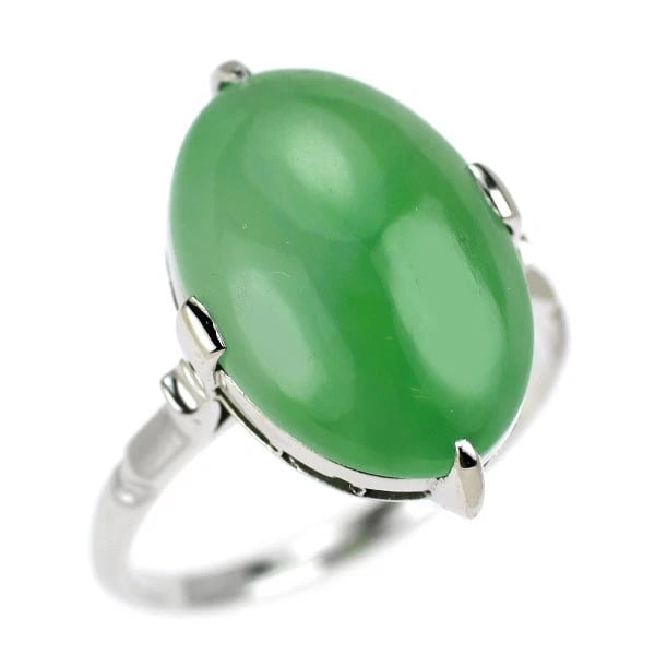 PT800 JADE RING: Pt800 Jade Ring Brand: None Type/Style: rings Material: Pt800 Main Stone jade Color: PT Size: 4.5 US Accessories: None Accessories Notice: When purchasing pre-owned goods, please refer to