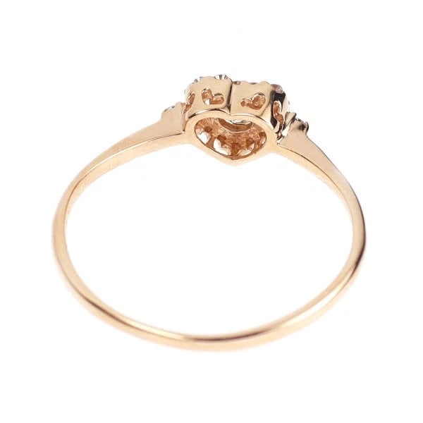 K18PG HEART DIAMOND RING - 2