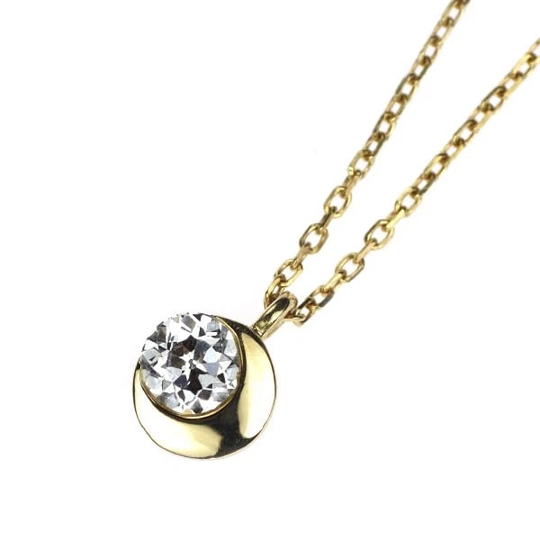 K18YG DIAMOND PENDANT NECKLACE: K18YG DIAMOND PENDANT NECKLACE Brand: None Type/Style: pendant necklace Material: K18YG Color: YG Size: Necklace: Chain Length ?45.5 Length/Width/Diameter5.3 Accessories: None Accessories Notice: