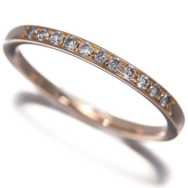 DIAMOND HALF ETERNITY RING 18K 750 ROSE GOLD: Diamond Half Eternity Ring 18K 750 Rose Gold Brand: Unbranded Type/Style: Ring Material: 18K 750 Rose Gold Main Stone Natural Color: Rose Gold Size: US 5.25-5.5 Accessories: None Accessori