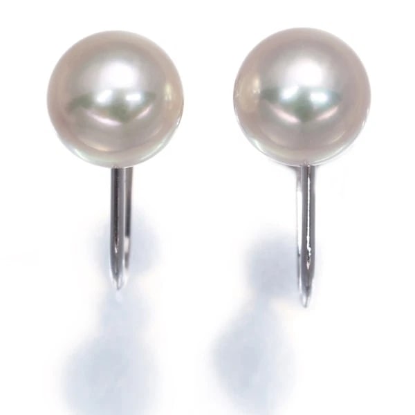 MIKIMOTO AKOYA PEARL SOLITAIRE EARRINGS 18K 750 WHITE GOLD: Mikimoto Akoya Pearl Solitaire Earrings 18K 750 White Gold Brand: MIKIMOTO Type/Style: Earrings Material: 18K 750 White Gold Color: White Gold Size: Accessories: None Accessories Notice: W